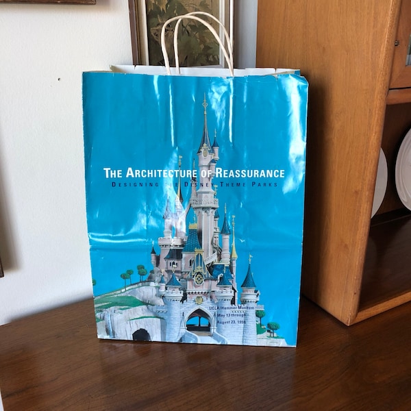 Vintage The Architecture of Reassurance Designing The Disney Theme Parks UCLA Hammer Museum Shopping Bag Disneyland, Disneyworld Collectible