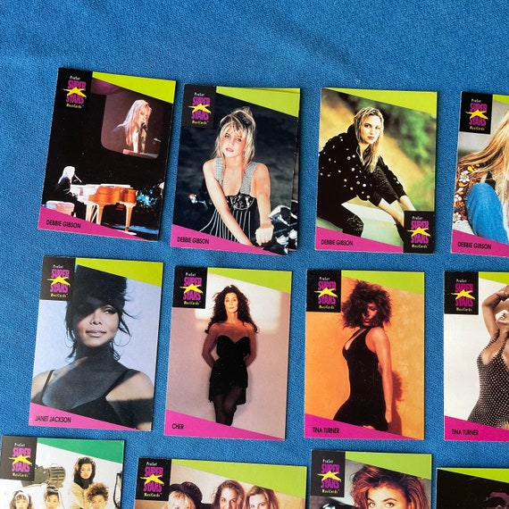 Vintage Super Stars Music Cards Trading Cards Divas, Cher, Janet