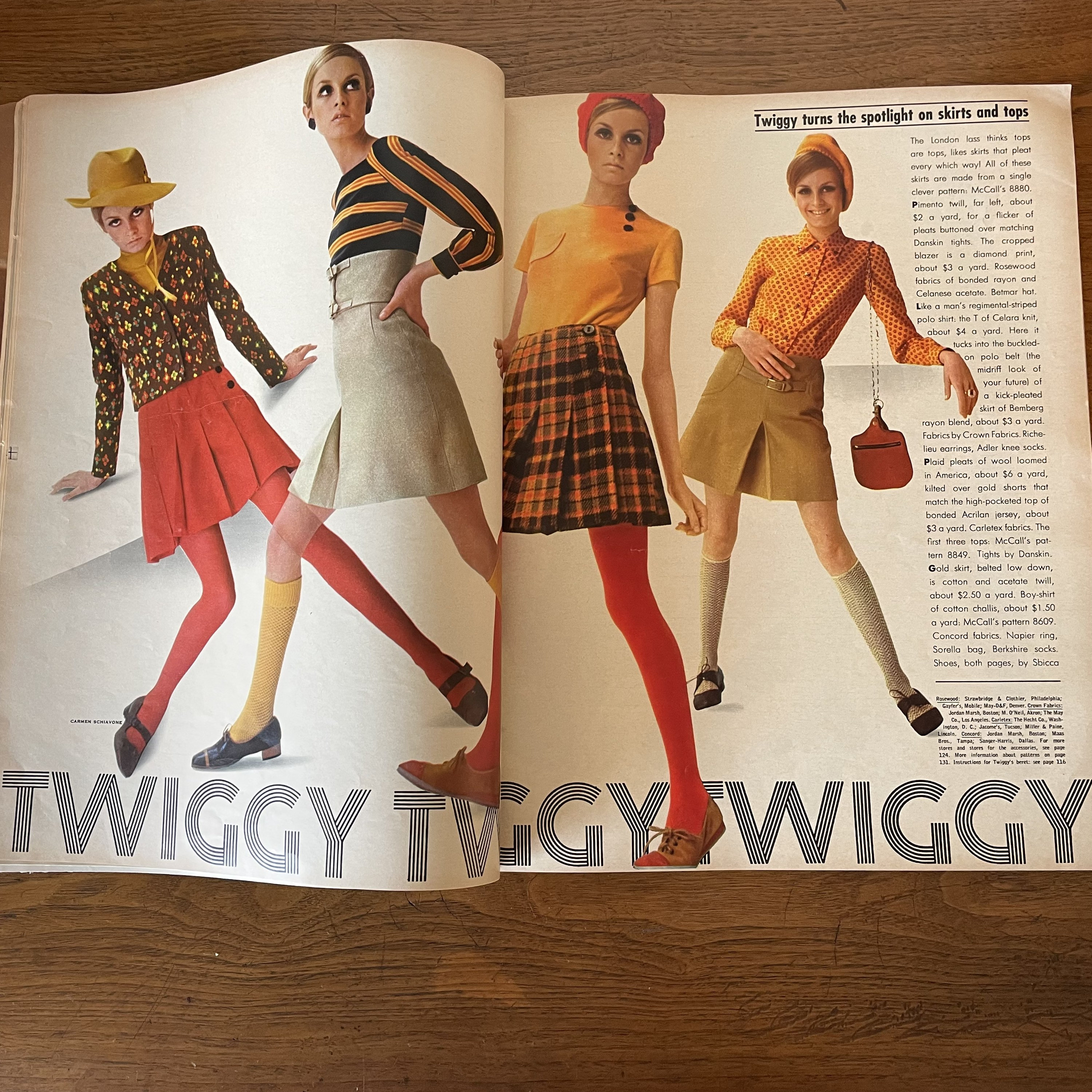 Vintage Seventeen Magazine Twiggy Cover Super Model July