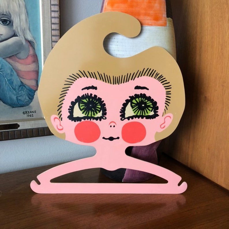Vintage Big Eyes Boy Clothing Hanger Men S Head Face Etsy