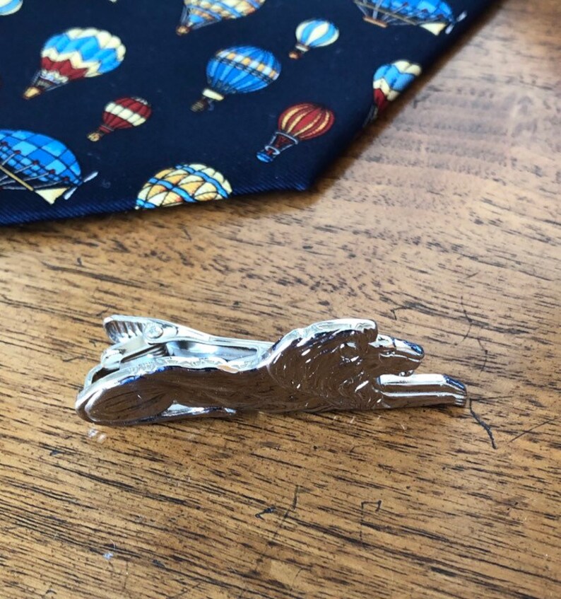 Swanky Vintage Lion Tie Clip with Box Mad Men Man/'s Necktie Fashion Clothing Accessory Cat Vegas Retro