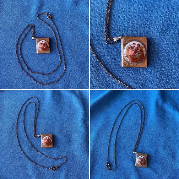 Beautiful Vintage Antique Locket Necklace & Penda… - image 8
