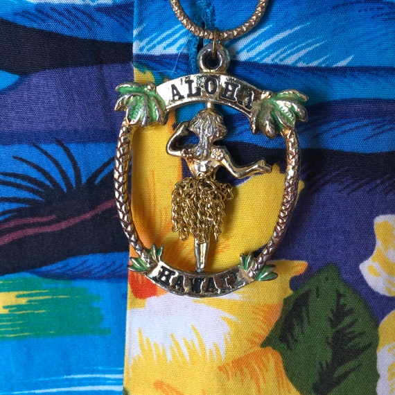 Vintage Hula Girl Aloha Hawaii Necklace, Fabulous… - image 10