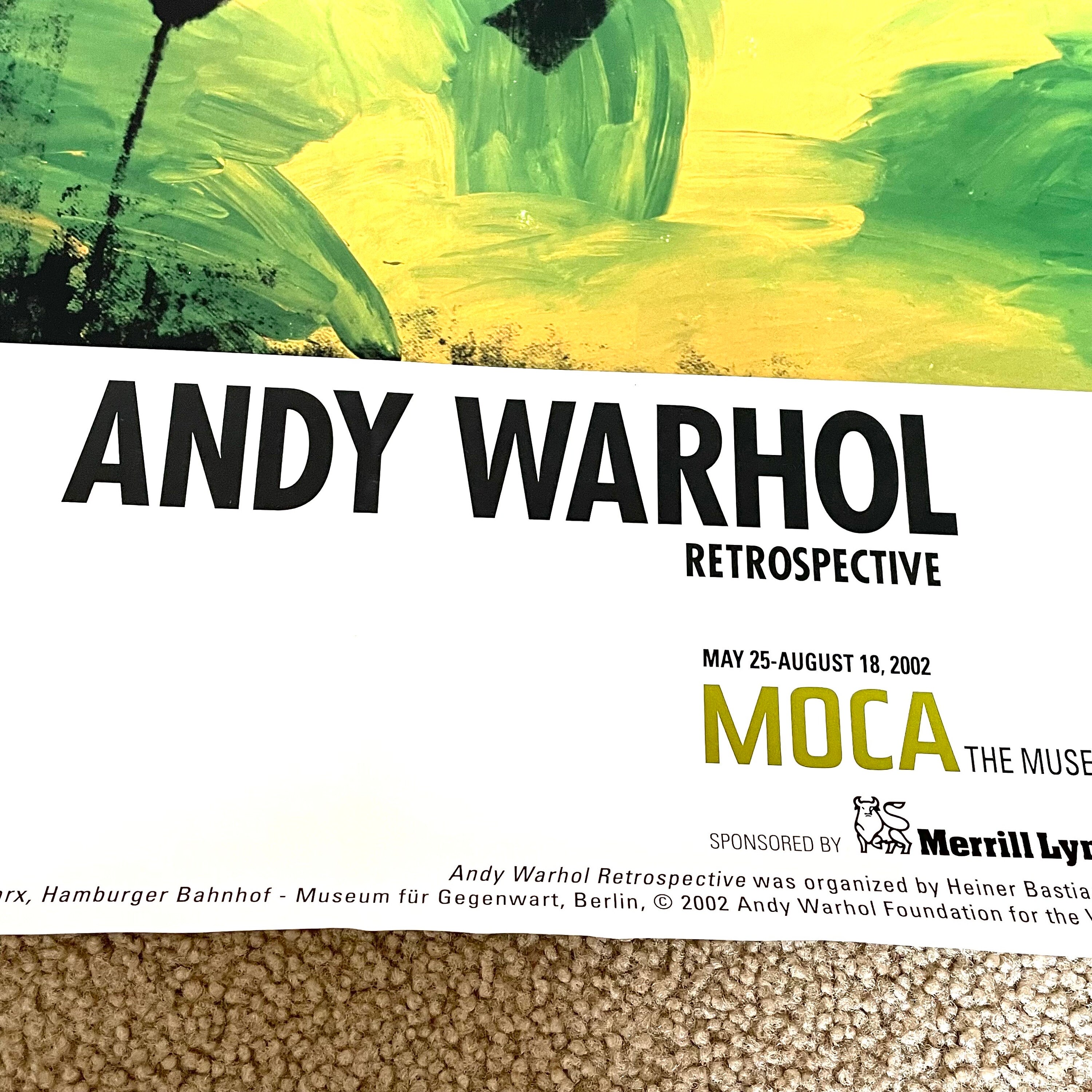 Vintage Andy Warhol Poster 2002 Retrospective Chairman MAO ZEDONG