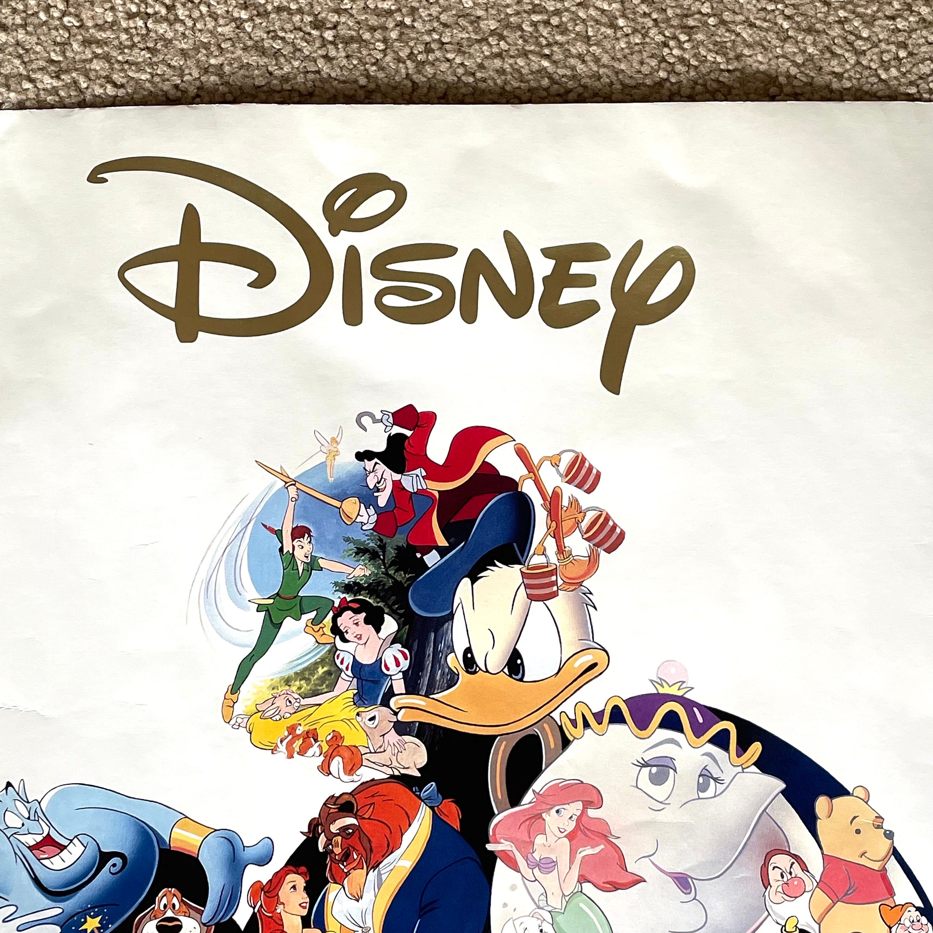 Vintage Disney Poster All Started With A Mouse, Mickey Minnie