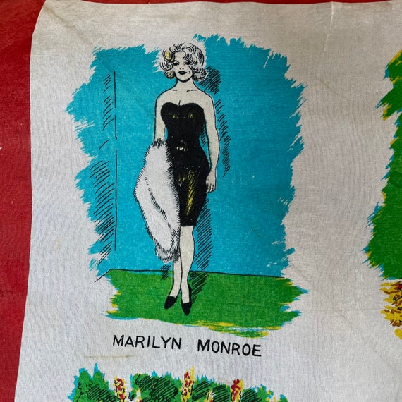 Amazing Vintage Movieland Wax Museum Scarf, Buena… - image 2