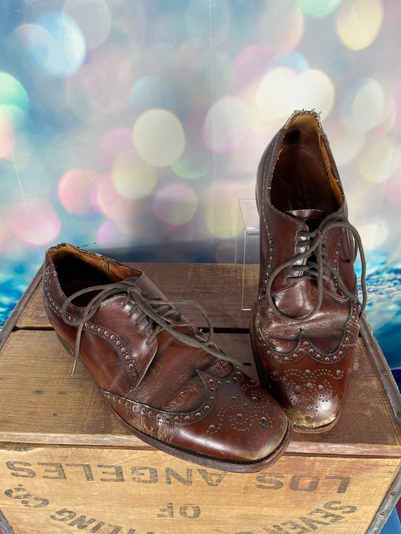 Men's Vintage Real Leather Brogues