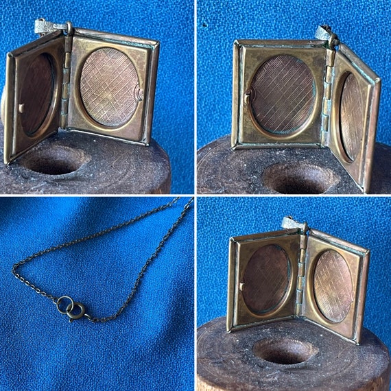 Beautiful Vintage Antique Locket Necklace & Penda… - image 5