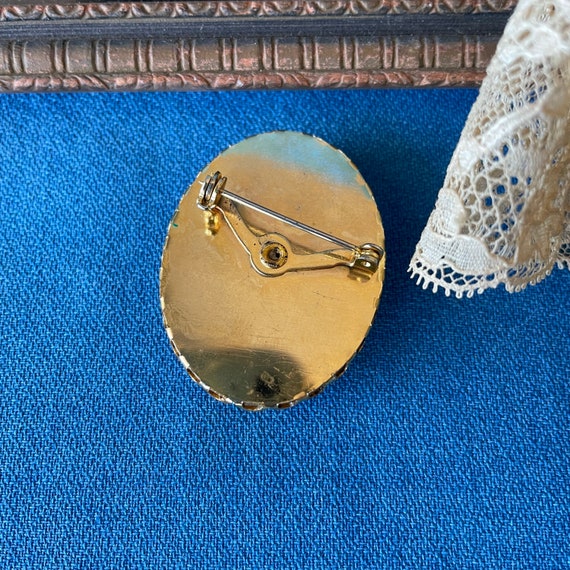 Vintage Victorian Edwardian Style Lady Face Cameo Pin… Gem