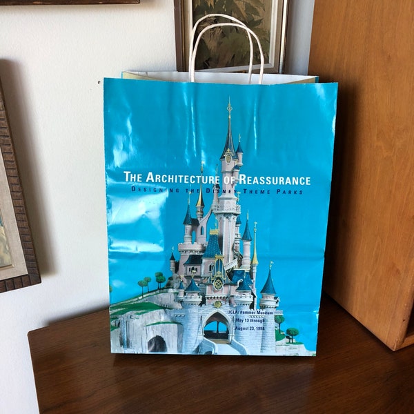 Vintage The Architecture of Reassurance Designing The Disney Theme Parks UCLA Hammer Museum Shopping Bag Disneyland, Disneyworld Collectible