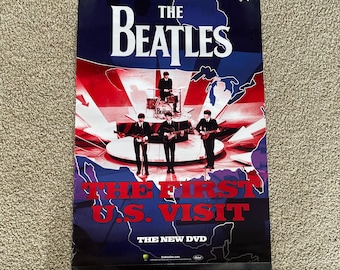 The Beatles Poster The First US Visit DVD Capitol Apple Promo Poster-15"x 24" USA 2004 Groovy, Hippie, 60s, 70s Music, Graphic Pop Wall Art