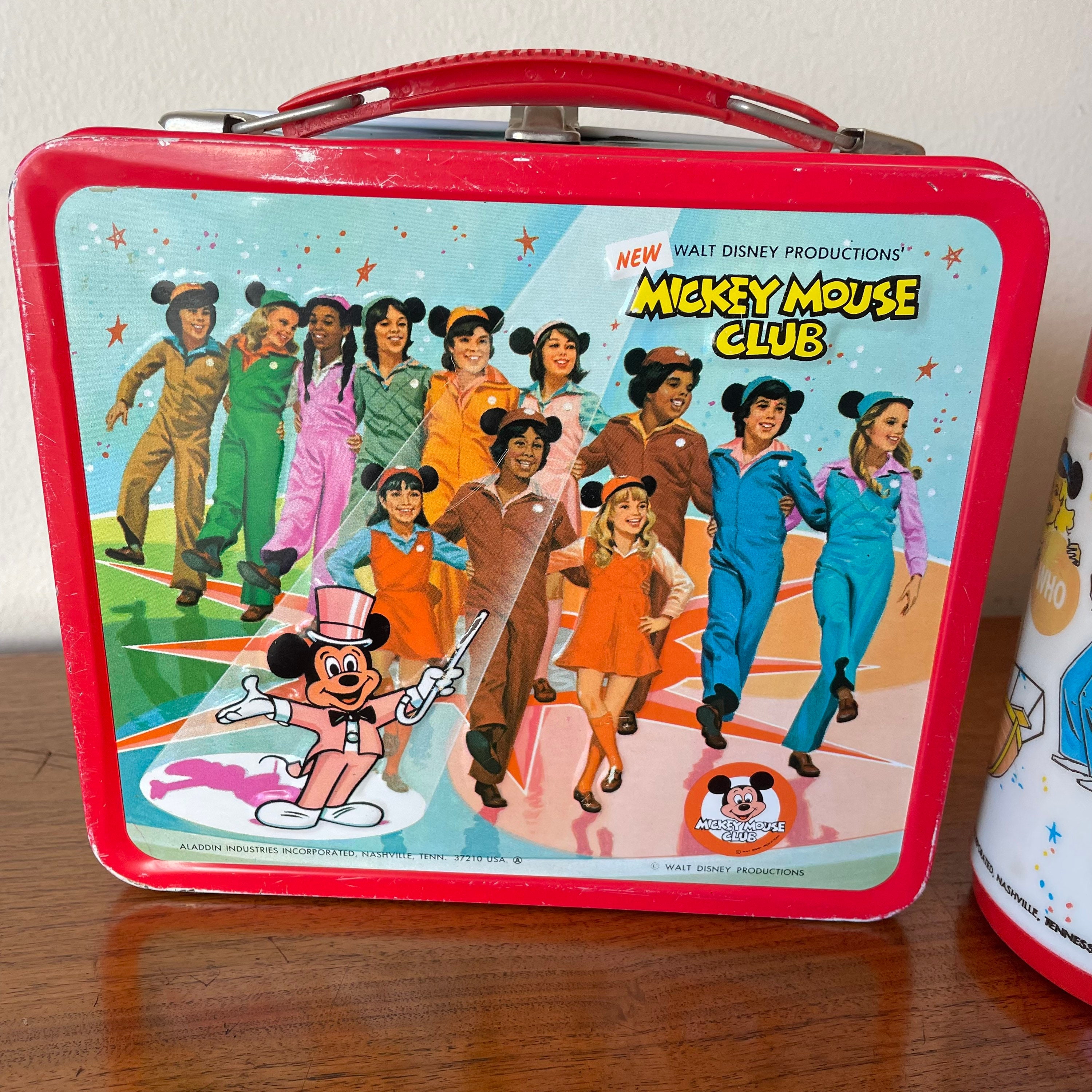 Mickey Mouse Club Rare Disney metal lunch box and metal Thermos