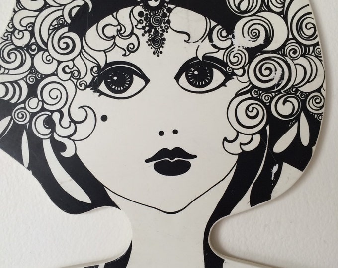 Vintage Ladies Head Face Clothing Hanger Store Display Etsy