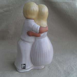 Vintage Wedding or Love Couple Pottery Figure Made in Sweden image 4