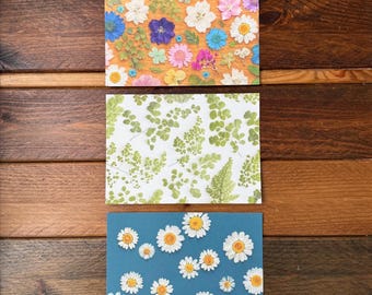 Handmade Floral Frameable Greeting Card Set