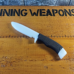 Handmade Training Knife: Durable Plastic, Paracord Grip - Martial Arts