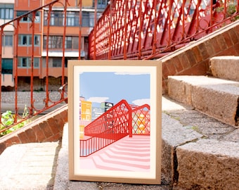 Illustrazione del manifesto Girona - Ponte Rosso