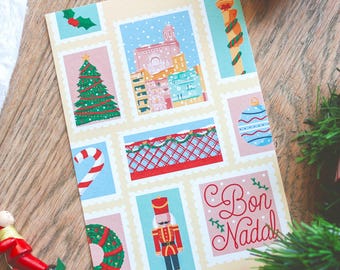Cartoline di Natale francobolli di Girona