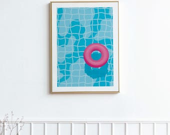 Illustrazione per un poster estivo in piscina