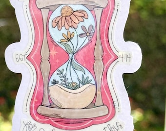 Esther 4:14 Vinyl Sticker - Hourglass Floral Design