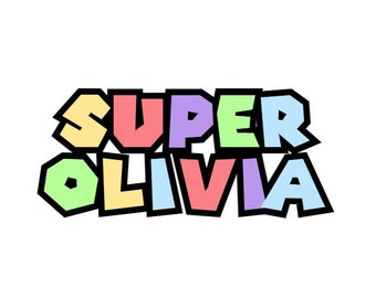 Super Mario Logo Custom Name, Birthday Party, Super Mario, Luigi, Mario Bros, DIGITAL, Custom Mario Logo, The Mario Bros, Super Mario girls