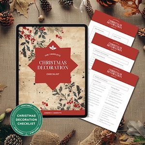 Christmas Decoration Checklist | Holiday Planner | Printable Checklist | Christmas Planner | Digital Download | Holiday Planning