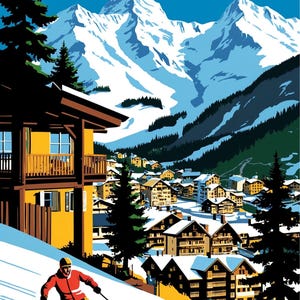 Affiche Vintage de La Clusaz - L’Essence Authentique des Alpes