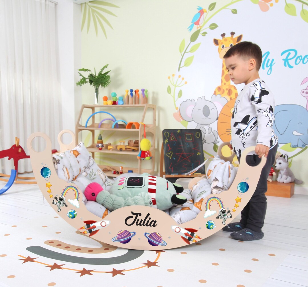 Personalized Wooden XL Rocker-1st Birthday Gift for Kids-montessori ...