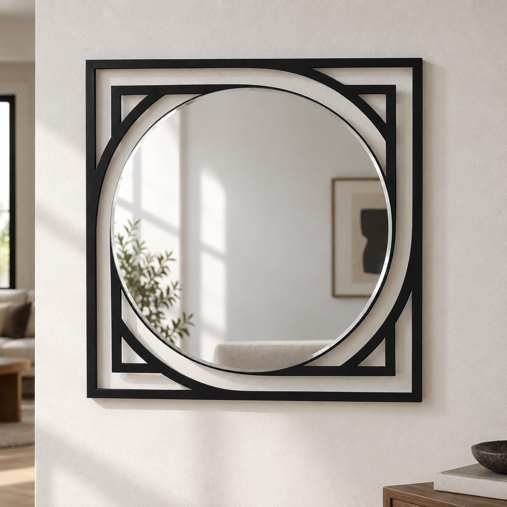 Geometric Mirror Hanging - Etsy