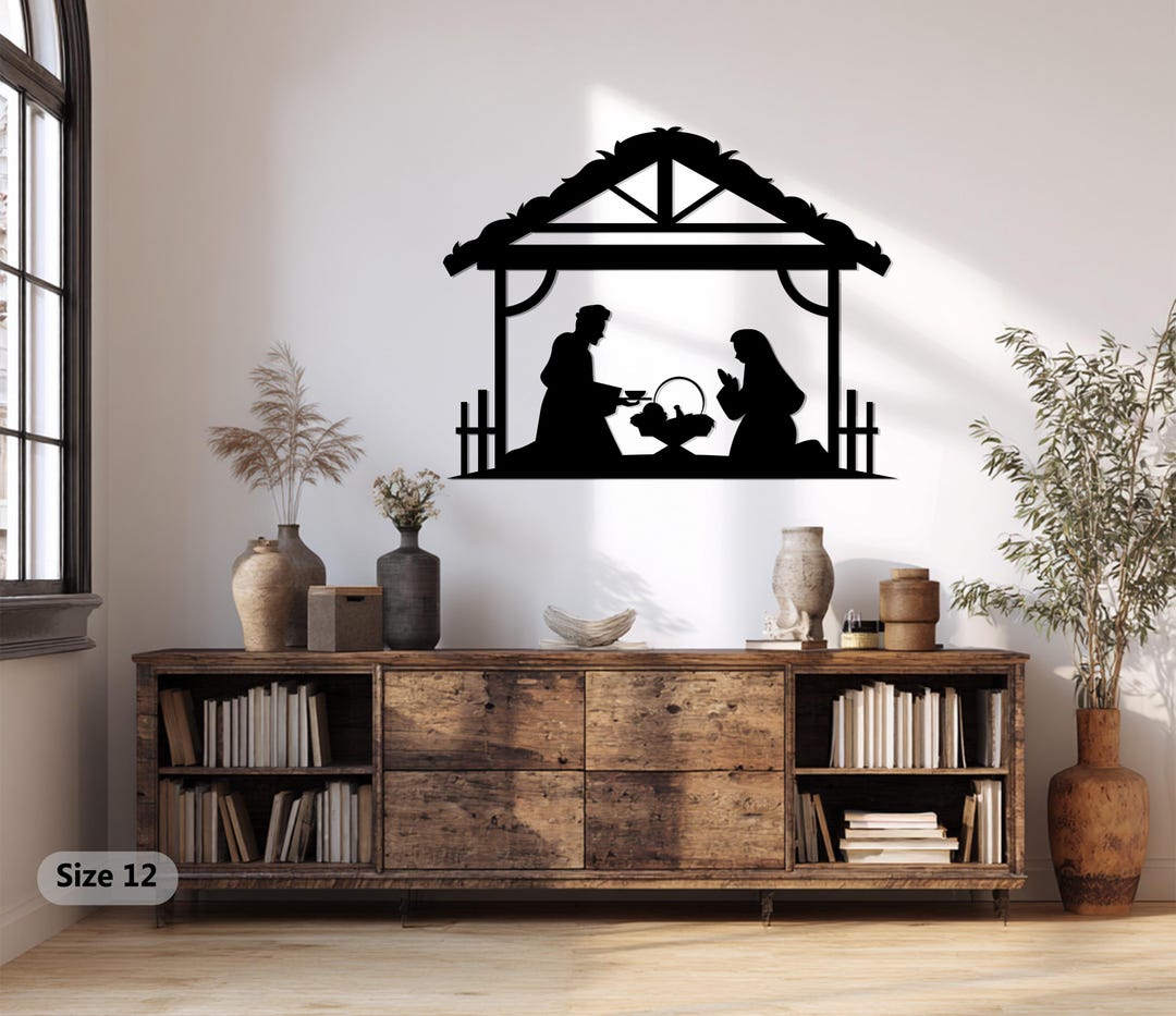 Holy Family Metal Nativity Scene Wall Art – Religious Christmas Metal ...