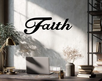 Faith Metal Wall Art – Modern Christian Home Gift Metal decor