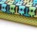 Michael Miller Fabric Duo Lime Groovy Guitar and Caribe Dumb Dot 2 yards total
