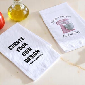 Personalized Dish Towel, Hand Towel, Wedding Gift, Kitchen Decor, Unique Gift, Towels, Housewarming Gift, Personalized Gift, Mom Gift