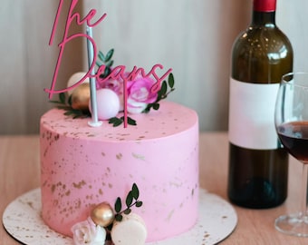 Custom Cake Topper, Custom Name Topper, Cake Topper, Gold Cake Topper, Cake Decor, Birthday Cake Topper, Custom Gift, Acrylic Cake Topper