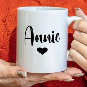 Custom Name Mug, Custom Mug, Coffee Mug, White Mug, Ceramic Mug, Tea Mug, Custom Coffee Mug, Gift For Her, Xmas Gift, Coffee Lover Gift
