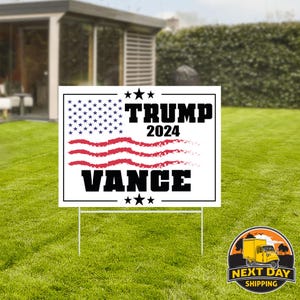 Trump Vance Yard Sign, Donald Trump, Republican Gift, Outdoor Sign, Political Yard Sign, Trump 2024, Election Gifts, Trump Supporter