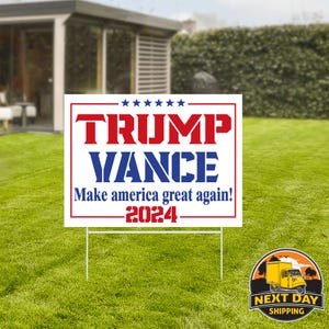 Trump Vance Yard Sign, Make America Great Again, Republican Gift, Trump Sign, Political Sign, Trump 2024, Election Gifts, Trump Supporter