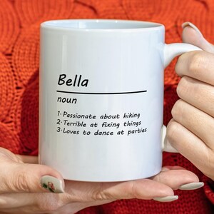 Personalized Noun Definition Mug, Name Definition Mug, Custom Mug, Custom Gift, Personalized Gift, Christmas Gift, Holiday Gift, Mug Gift