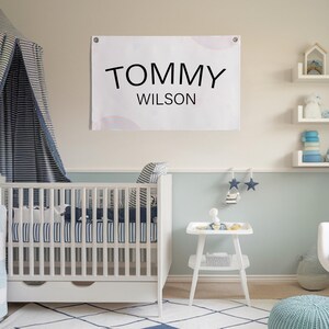 Custom Nursery Name Sign, Nursery Wall Art, Baby Room Decor, Personalized Gift, New Baby Gift, Kids Room Decor, Canvas Name Sign, Wall Art