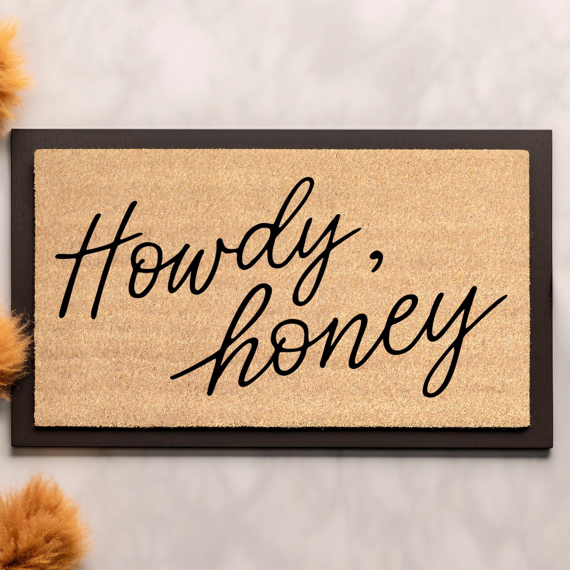 Howdy Honey Doormat , Front Porch Mat, Western Gift, Front Porch Decor ...