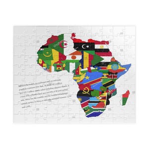 Mapa africano (የአፍሪካ ካርታ) Puzzle (110 piezas)