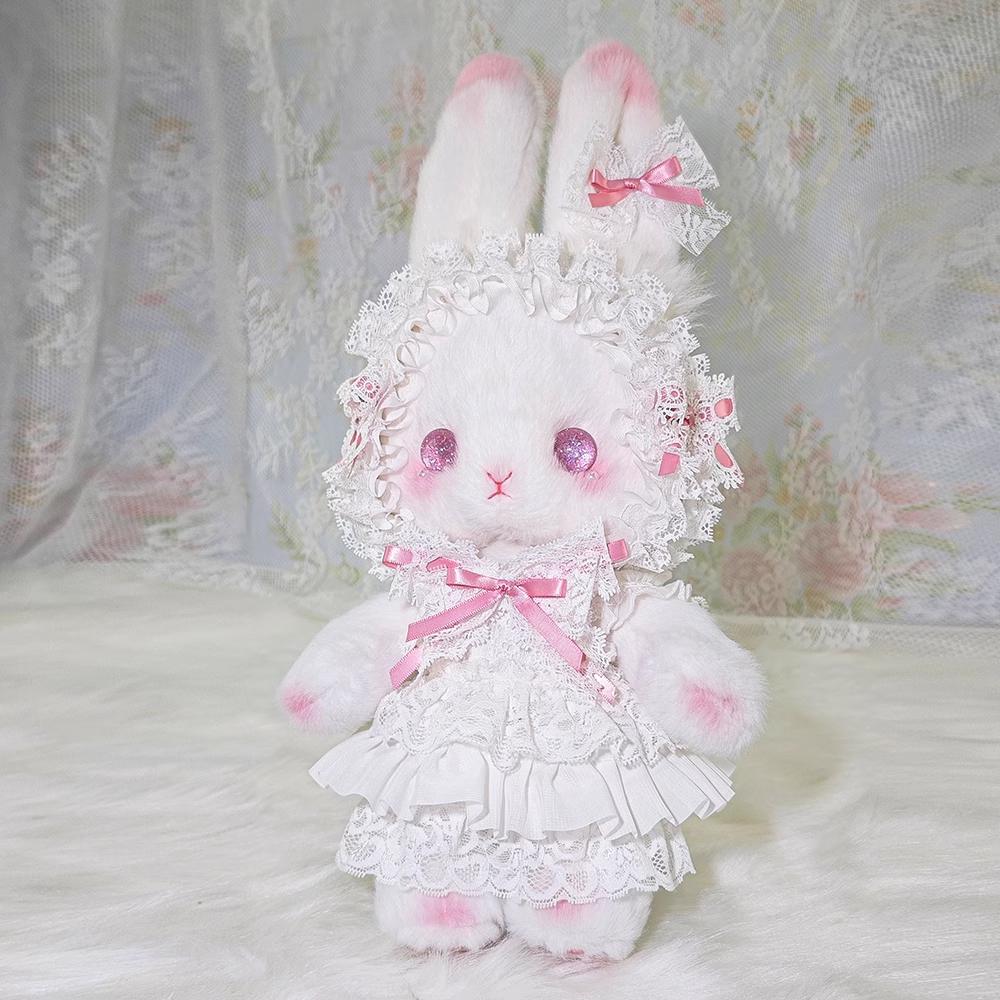 Bunny Planet, Handmade Fluffy Stuffed Animals, Rabbit Toy Lolita Purse, Sweet Gift for Girls