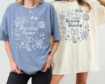 Mamma Mia Bachelorette Comfort Colors Tee: Custom Disco Bride Squad Shirt