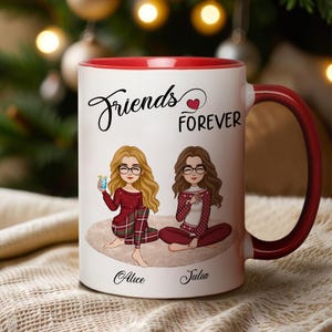 Tazza personalizzata &quot;Besties Forever&quot;, tazza personalizzata per la migliore amica, tazza personalizzata, regalo per la migliore amica, tazza da caffè per l&#39;amicizia, tazza per l&#39;amicizia, tazza regalo