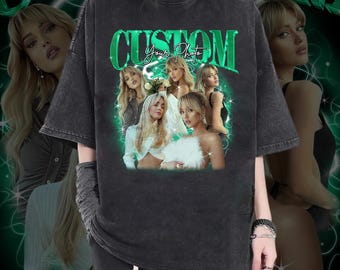 Custom Girlfriend Bootleg Shirt, Boyfriend Shirt, Custom Photo Vintage Tshirt, Custom Wife Husband, Personalized Birthday Bootleg Gift