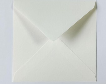 Soft White Square Envelopes, 120gsm Luxury Textured Paper (6 inch)