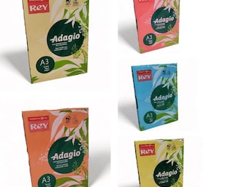 REY Adagio Paper A3 Various Colours 160gsm 250 sheets