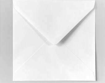 Mailshack 130gsm Soft Natural White Square 6" Envelopes Luxury Plain Gummed 155mm x 155mm