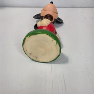 Vintage 70s Disney Mickey Mouse Bobblehead Figure Flower Kitschy Decor 7" Nodder image 8