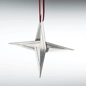 Sterlingzilveren Star of Bethlehem-kerstboomdecoratie